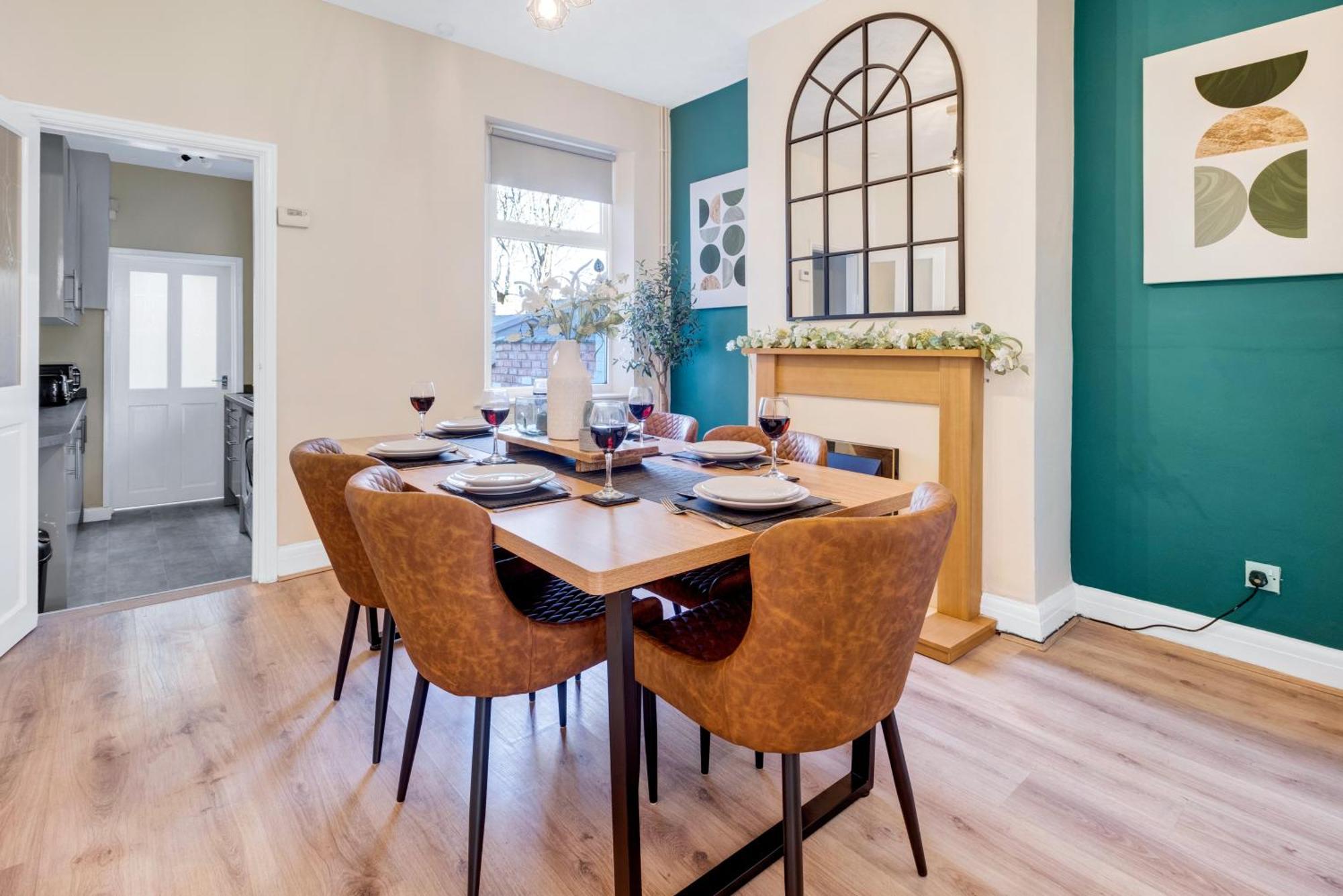 Inspira - Stylish Modern 2 Bedroom House - 7 Mins From M1 - Free Parking - Wifi & Smart Tv Apartment *