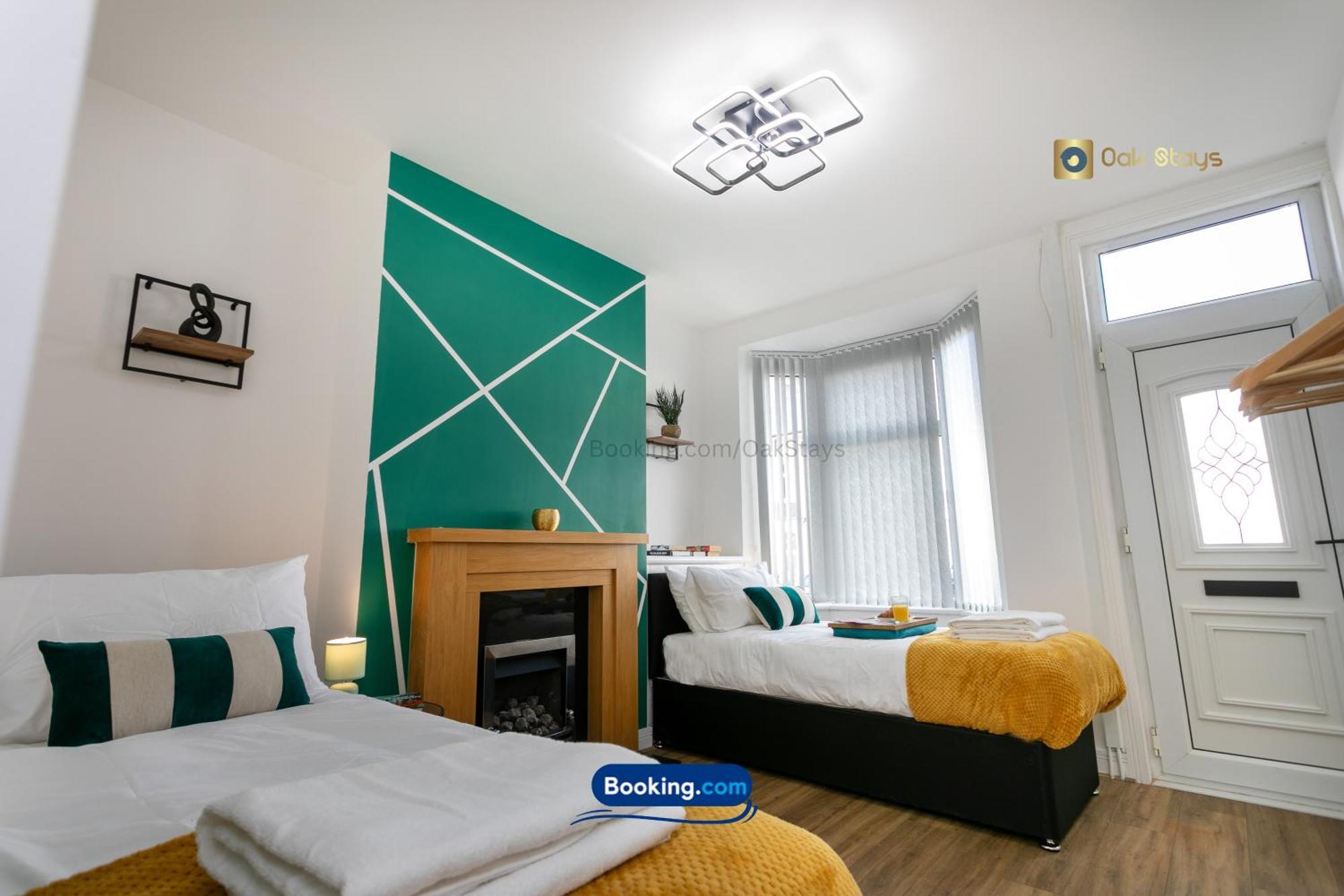30nights Special L 3 Bedroom Modern For 6 Guests In Centre With Free Parking By Oak Short Lets & Serviced Accommodatins Apartment *