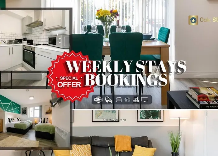 Last-Minute Specials L 2 Bedroom Modern Apartment For 6 Guests In City Centre With Free Parking By Oak Stays Short Lets & Serviced Accommodatins